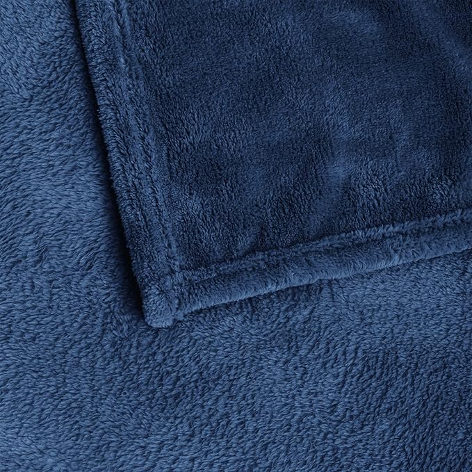 BEDELITE Fleece Blankets Queen Size Navy Blue Throw Blankets - Image 6