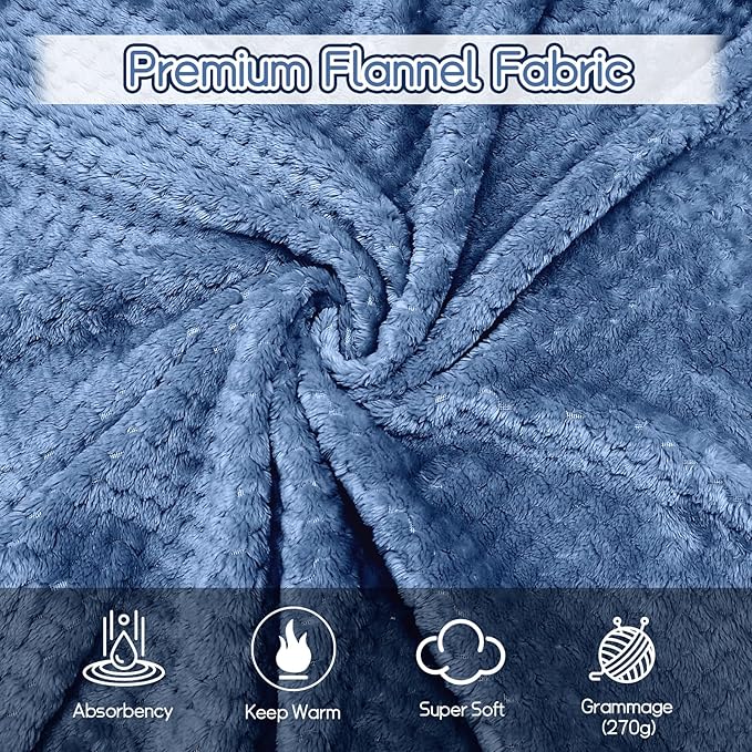 4 Pack Fleece Throw Blankets 50x60 Inches – 270 GSM Ultra Soft Flannel - Image 5