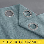 NICETOWN 100% Absolutely Blackout Linen Curtains - Image 6