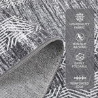 GarveeHome Modern Geometric Area Rug 2x3 Distressed Bordered Washable Non Slip - Image 2