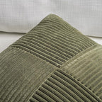 Fancy Homi Set of 2 Olive Green Boho Long Lumbar Body Decorative Throw Pillow - Image 3