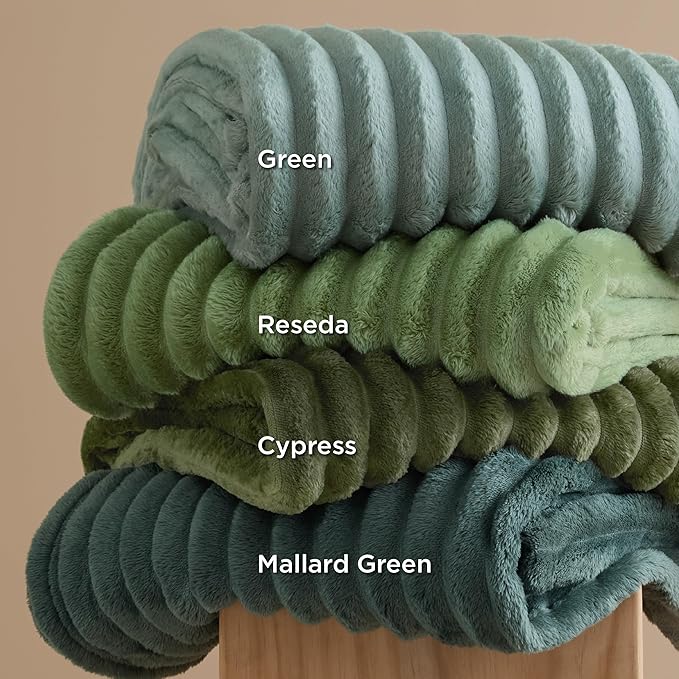 Bedsure GentleSoft Sage Green California King Size Blanket - Image 7