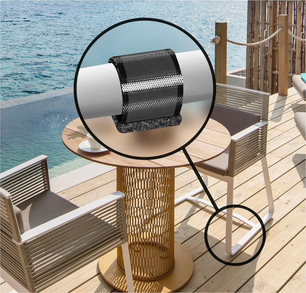 GorillaMarineGradeBerber Slipstick GorillaOutdoor Sled Base Chair Floor Protectors/Wrap Around Berber for Furniture with Tubular Legs and Bases (8 Pack) Wrap on Furniture Pads for Outdoor & Indoor Use