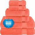 Cotton Paradise Turkish 6 Piece Towel Set for Bathroom Soft Absorbent Dry