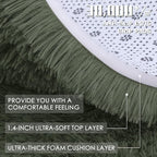 OLANLY Olive Green Round Rugs for Bedroom - Image 5