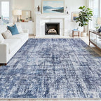 9x12 Area Rugs for Living Room Washable Rug: Anti-Skid Abstract Modern Living by Crority