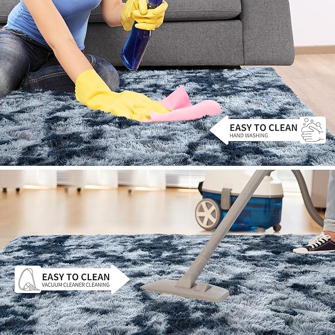 Tepook Soft Fluffy Rugs for Bedroom, 4x6 Area Rug for Living Room, Modern - Image 6
