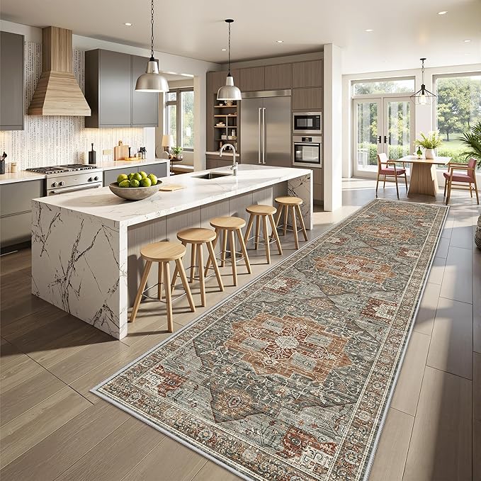 Kitchen Runner Rug Non Slip Washable 2.5x10, Soft Ultra-Thin Entryway Rug - Image 4