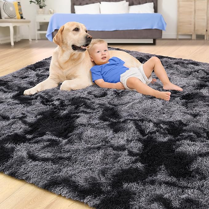 Tepook Soft Fluffy Area Rug for Bedroom, Modern Shaggy Rugs for Living Room - Image 4