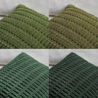 Fancy Homi Set of 4 Green Lumbar Rectangle Decorative Throw Pillow Covers 12x24 - Image 4