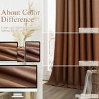 Guken 100% Blackout Linen Curtains 84 Inch Length 2 Panels Set - Image 7