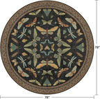 Hazo Haus Washable Black 6ft Round Area Rugs - Image 2