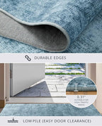 Latte&Fog 6x9 Area Rugs for Living Room Bedroom, Boho Non Slip Low Pile Carpet - Image 6