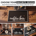 Coffee Bar Mat, Rise and Shine - Coffee Bar Accessories, Station, 18x12
