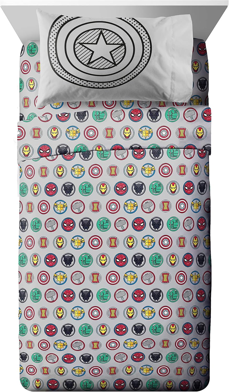 Marvel Avengers Iron Man Twin Comforter Set 5 Piece Kids Bedding, Multi