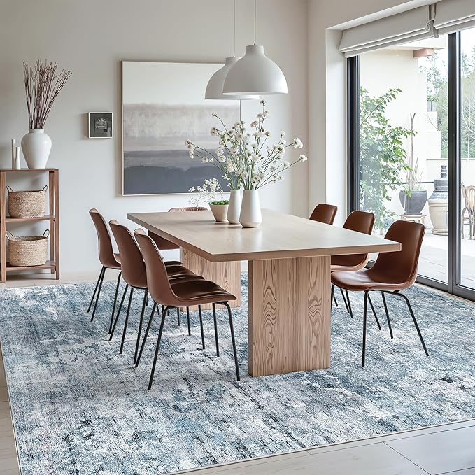 Soalmost Area Rug 10x12 Vintage Washable Living Room Large Carpet Non Slip - Image 4