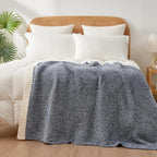 Snuggle Sac Heather Navy Throw Blanket - Image 4