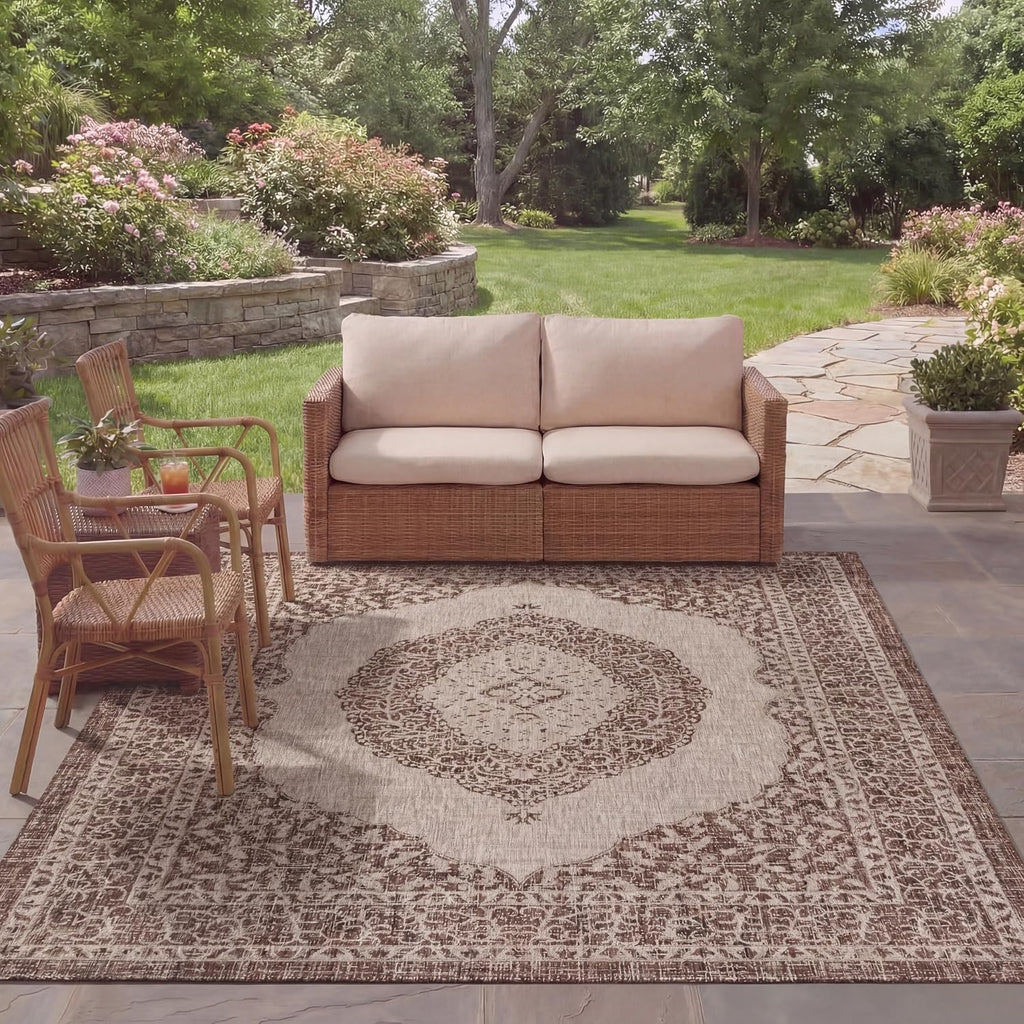 SAFAVIEH Washable Rug Outdoor Courtyard Collection - 2' x 3'7", Light Grey & Fuchsia Pink Purple, Non-Shedding & Easy Cleaning, Ideal for Patio, Front Door, Entryway, Doormat (CY8751-39712)