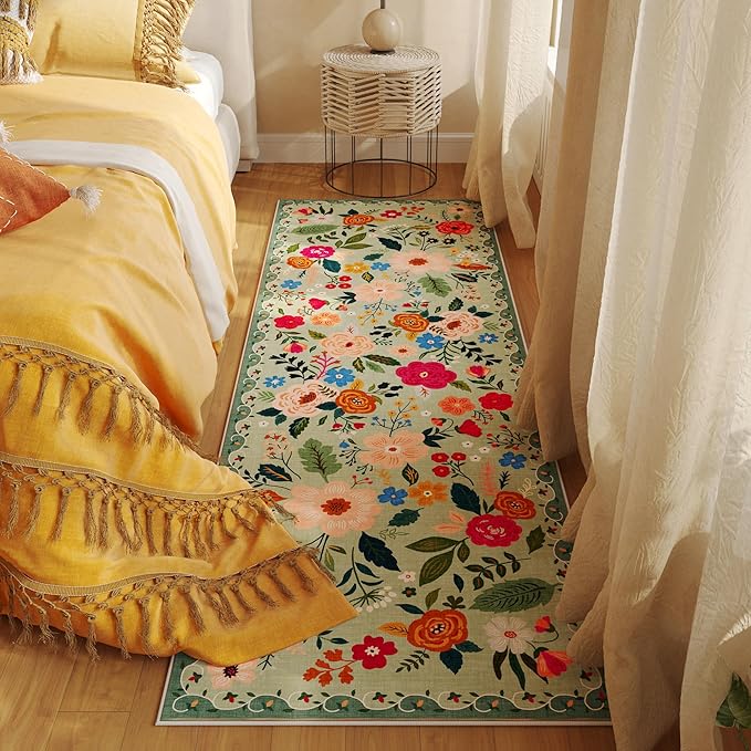 Rugcomf Runner Rug for Hallways Kitchen Rug Non Slip 2'6''x8' Washable Runner - Image 5