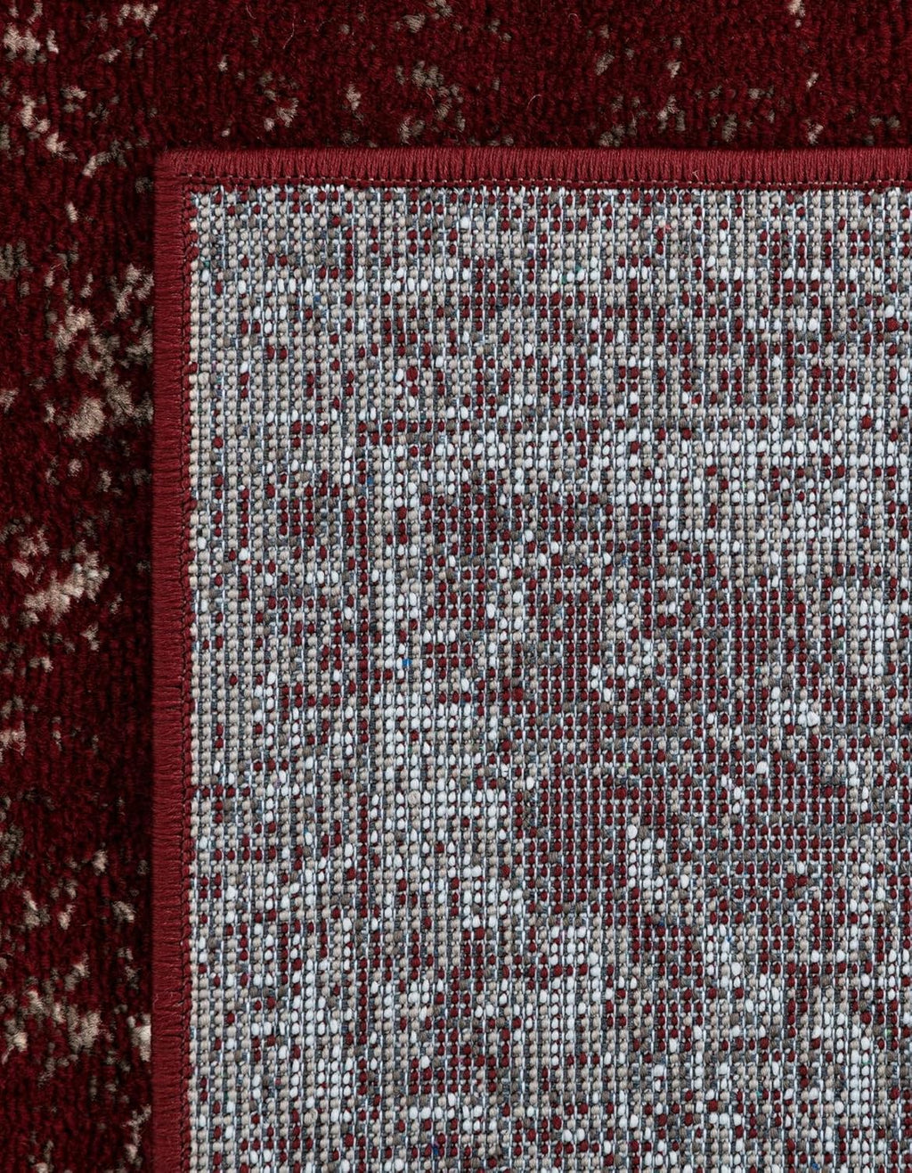 Unique Loom Sofia Collection Area Rug - Casino (2' x 6' 7" Runner, Burgundy/ Gray)