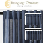 Navy Blue Curtains 84 inch Length - Image 2