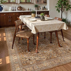 Washable Area Rug 3' x 5 ' Vintage Traditional Persian Mat - Image 3