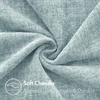 MIULEE Pack of 2 Light Blue Throw Pillow Covers 20x20 Inch Soft Chenille Pillow - Image 2