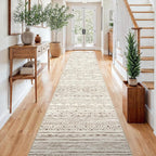 3x15 Washable Kitchen Runner Rug: Modern Moroccan Runners by Ksrau