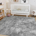 Nakagishi 8x10 Area Rugs Living Room: Washable Abstract Large Neutral Soft Rug - Image 7