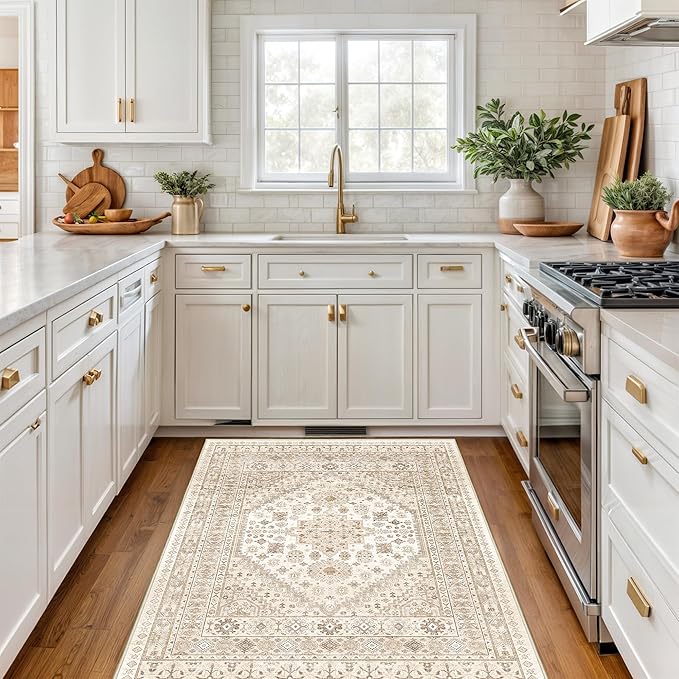 3x5 Washable Area Rug for Entryway, Kitchen Rugs Non Slip for Dining Room - Image 4