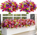 20 Bundles Artificial Flowers UV Resistant Plastic 6 Mixed Color