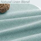 Guken 100% Blackout Linen Curtains 102 Inch Length 2 Panels Set - Image 3