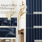 Extra Long Denim Blue Linen Curtains 120 Inch - Image 3