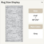 Hallway Runner Rug 4x8 Wide: Washable Thin Runners - Image 5