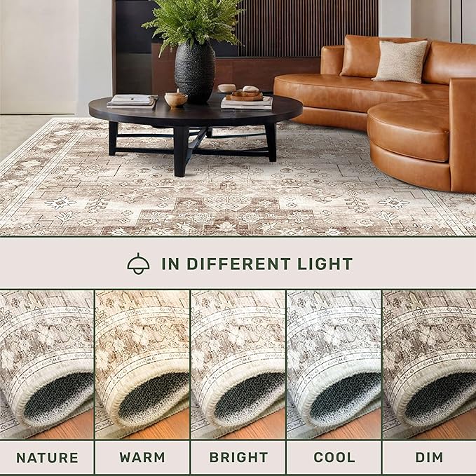 Hazo Haus Boho 2x7 Long Runner, Neutral Farmhouse Hallway Rug, Small Throw - Image 8