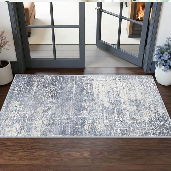 Washable 2x5 Abstract Hallway Runners: Indoor Water Resistant Kitchen Sink Rug by HYHAOYUNLAI