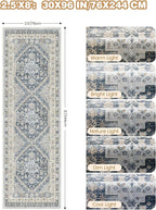 Kitchen Runner Rug Non Slip Washable 2.5x8, Soft Low Pile Entryway Rug Runners - Image 2