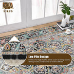 Washable Area Rug 5' x 7' Vintage Traditional Persian Mat - Image 5