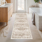 Hazo Haus Boho Long Bathroom Runner Rug 24 x 72 Washable Non Slip by HazoHaus