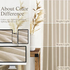 Linen Curtains 63 Inch Length for Living Room Modern Farmhouse Decor Light - Image 3