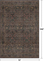 Dark Brown Washable Area Rug for Living Room - Image 2