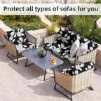 8Pcs Stretch Patio Cushion Covers, Outdoor Couch Covers Replacement, Outdoor - Image 4