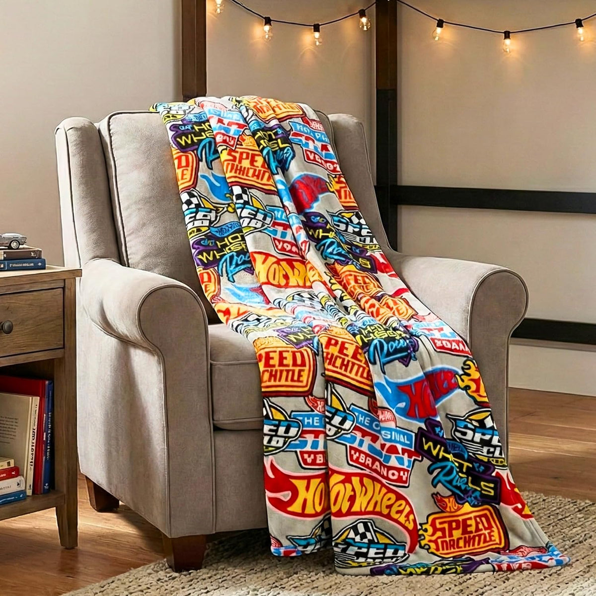 Franco Hot Wheels Kids Bedding Super Soft Plush Throw Blanket, 46 in x 60 in, (Officially Licensed Product)