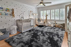 ONASAR Area Rugs for Bedroom Living Room, Fluffy Tie-Dyed Dark Grey 4x6 Indoor - Image 9