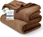 Bedsure GentleSoft Orange Fleece Blankets Queen Size by BEDSURE