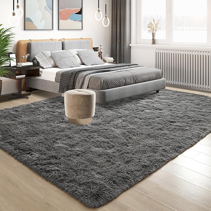 Tepook Fluffy Large Rugs for Living Room, Shag Area Rug 6x9 Soft Carpet for - Image 3