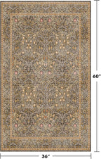 Vintage Floral Brown 3x5 Area Rugs - Image 2