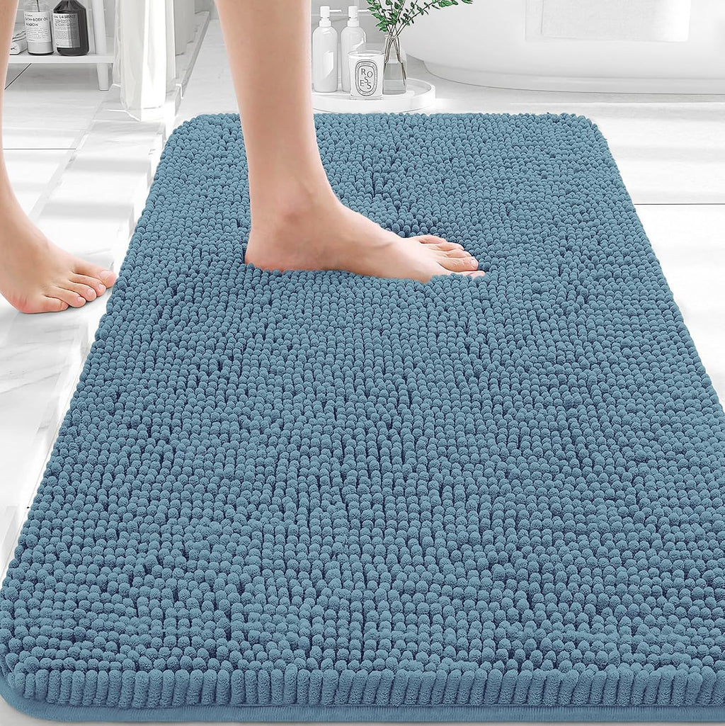 OLANLY Bathroom Rugs 36x24, Extra Soft Absorbent Chenille Bath Rugs