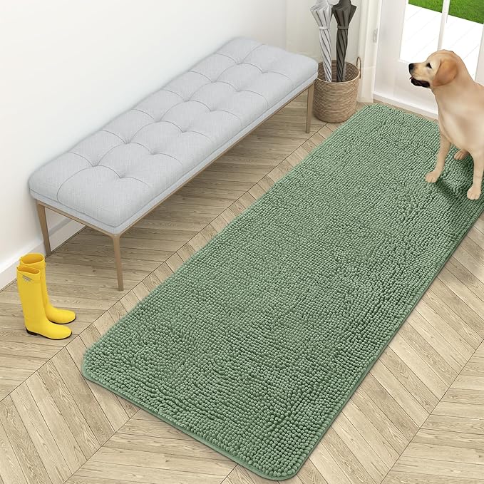 OLANLY Dog Door Mat for Muddy Paws 54x24, Absorbs Moisture and Dirt, Absorbent by OLANLY