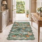 Washable Floral 2x4 Area Rug: Indoor Soft Scalloped Carpet - Image 4